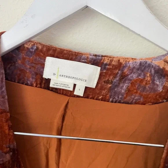 Anthropologie Esme Crushed Velvet
Floral Kimono Cardigan Jacket - Picture 3 of 5